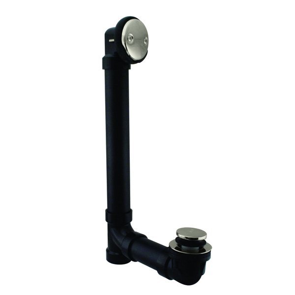 Tip Toe Sch. 40 ABS Bath Waste W/ Two-Hole Elbow in Polished Nickel, Westbrass, Mfr#: D4931-05